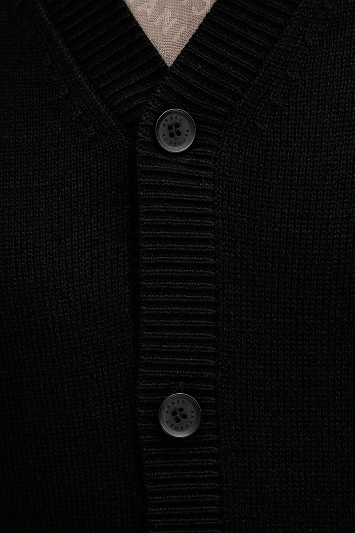 Armani Exchange cardigan con aggiunta di lana XM001914.AF14008 nero