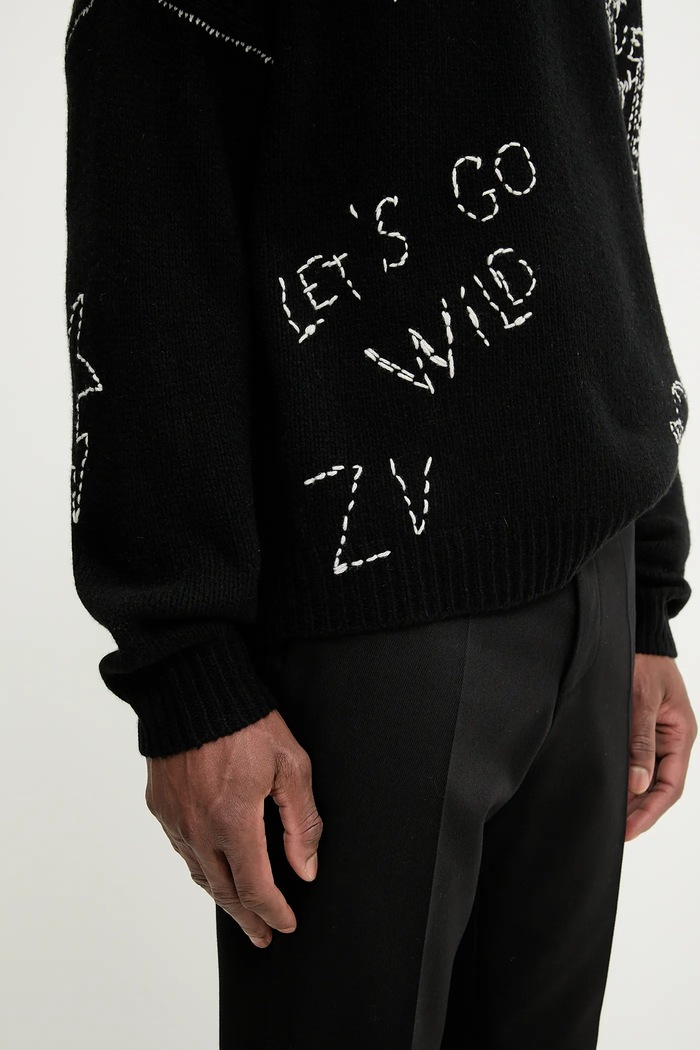 Μάλλινο πουλόβερ ZADIG&VOLTAIRE KMSW01790 μαύρο