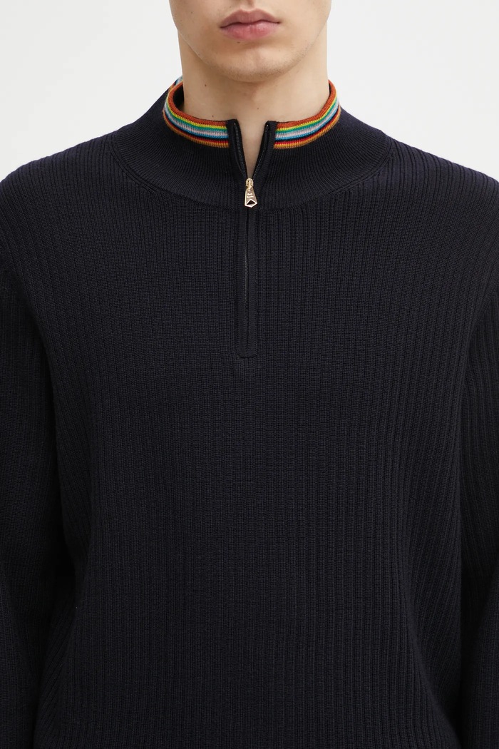 Μάλλινο πουλόβερ Paul Smith σκούρο μπλε M1R.548Z.T02825