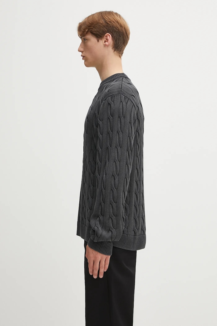 Carhartt WIP sweter bawełniany Carter I035179.89GD czarny AW25