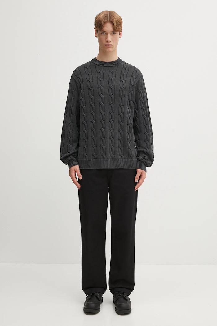 Carhartt WIP sweter bawełniany Carter I035179.89GD czarny