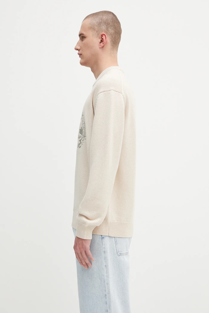 Вовняний светр Drôle de Monsieur La Maille Plateau H.PO190.WO023 бежевий AW25