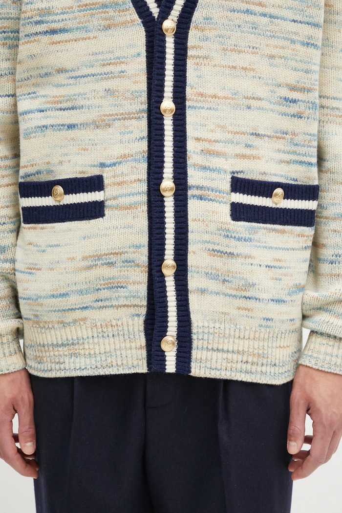 Вовняний кардиган Drôle de Monsieur Le Cardigan MoulinE бежевий I.CA161.WO018