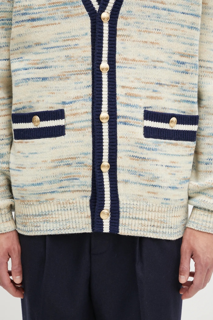 Вовняний кардиган Drôle de Monsieur Le Cardigan MoulinE бежевий I.CA161.WO018
