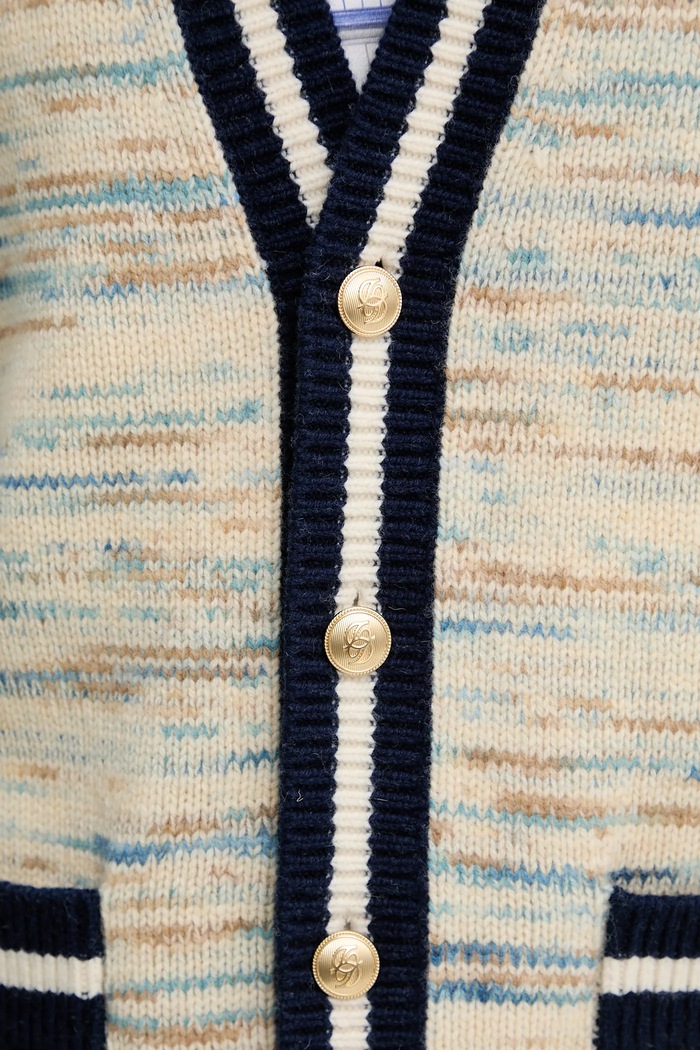 Vlněný kardigan Drôle de Monsieur Le Cardigan MoulinE I.CA161.WO018 béžová