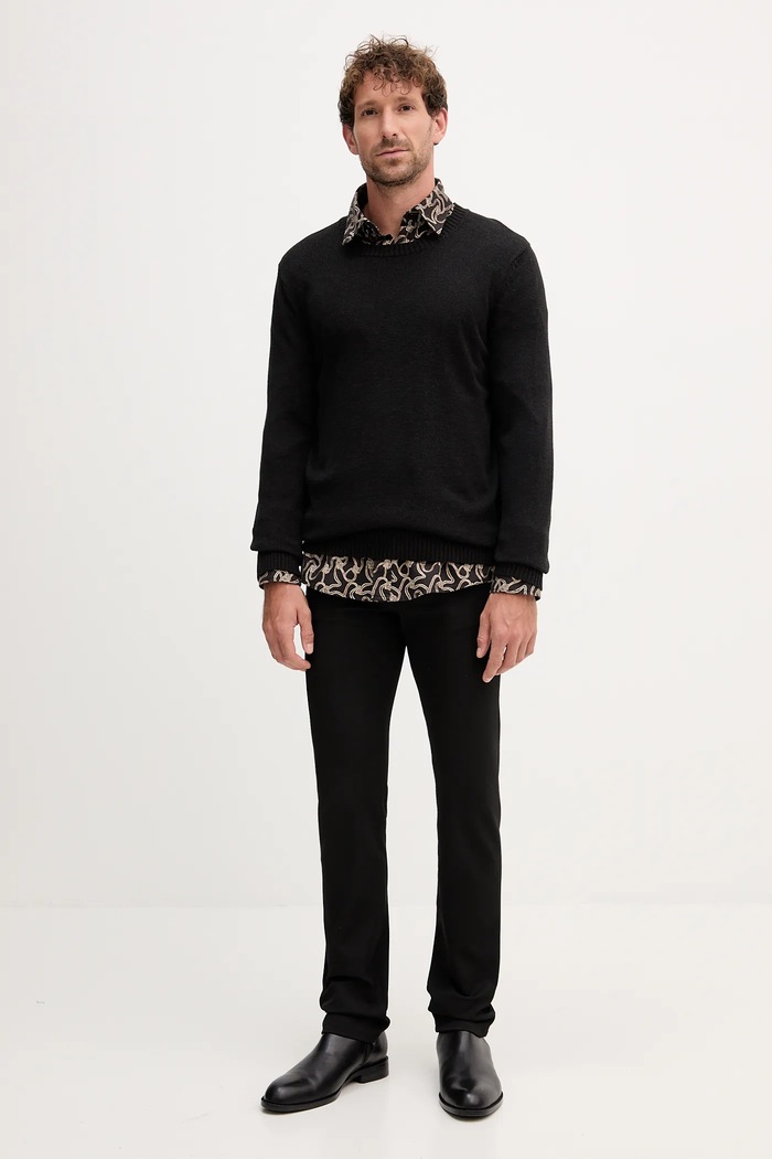 Joop! pulover de bumbac 30046902 negru AW25