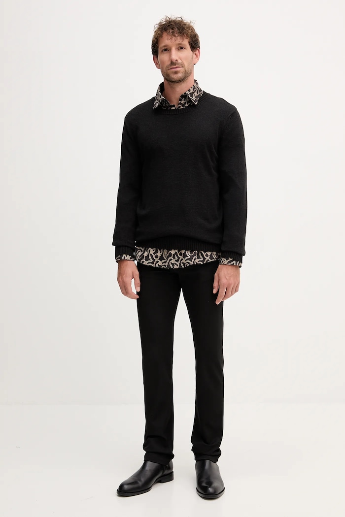 Joop! pulover de bumbac 30046902 negru AW25