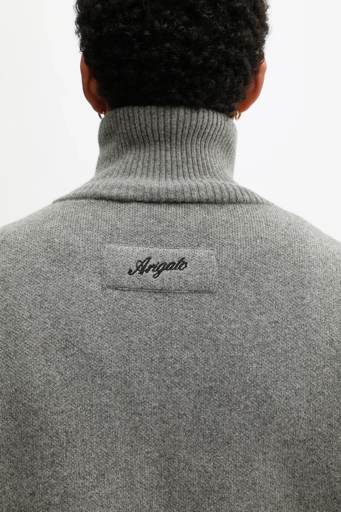 Cardigan with wool blend Core zip-up Axel Arigato gray A2143003