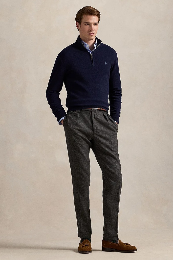 Odzież Polo Ralph Lauren Sweter wełniany 710876756 granatowy
