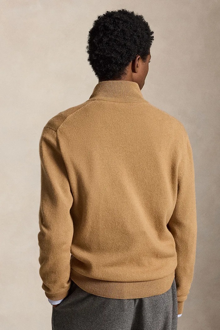 Polo Ralph Lauren Sweter męski wełniany 710876756 brązowy AW25