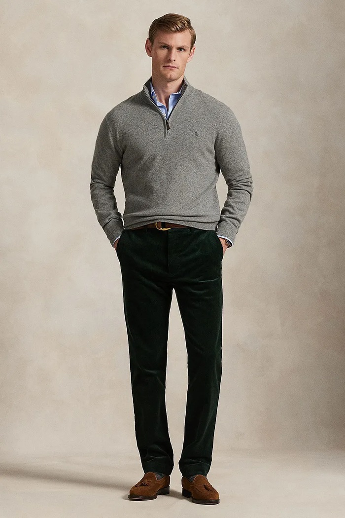 Одежда Polo Ralph Lauren Шерстяной свитер Polo Ralph Lauren 710876756 серый