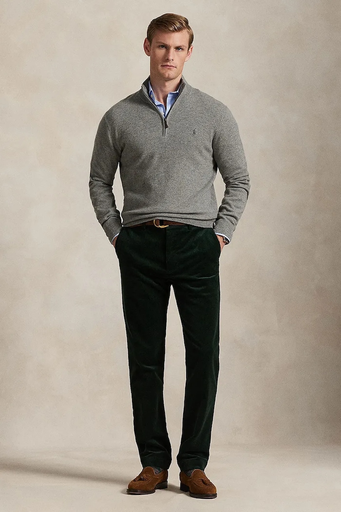 Одежда Polo Ralph Lauren Шерстяной свитер Polo Ralph Lauren 710876756 серый