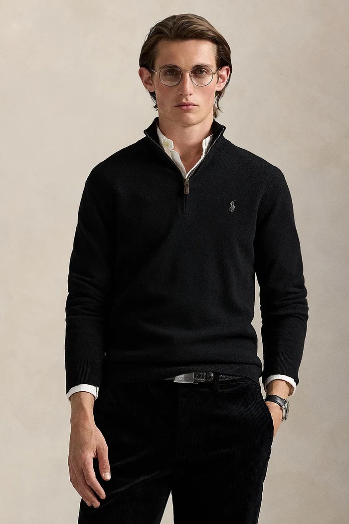 Polo Ralph Lauren Μάλλινο πουλόβερ Polo Ralph Lauren μαύρο 710876756