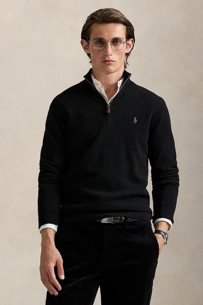 Polo Ralph Lauren Μάλλινο πουλόβερ Polo Ralph Lauren μαύρο 710876756