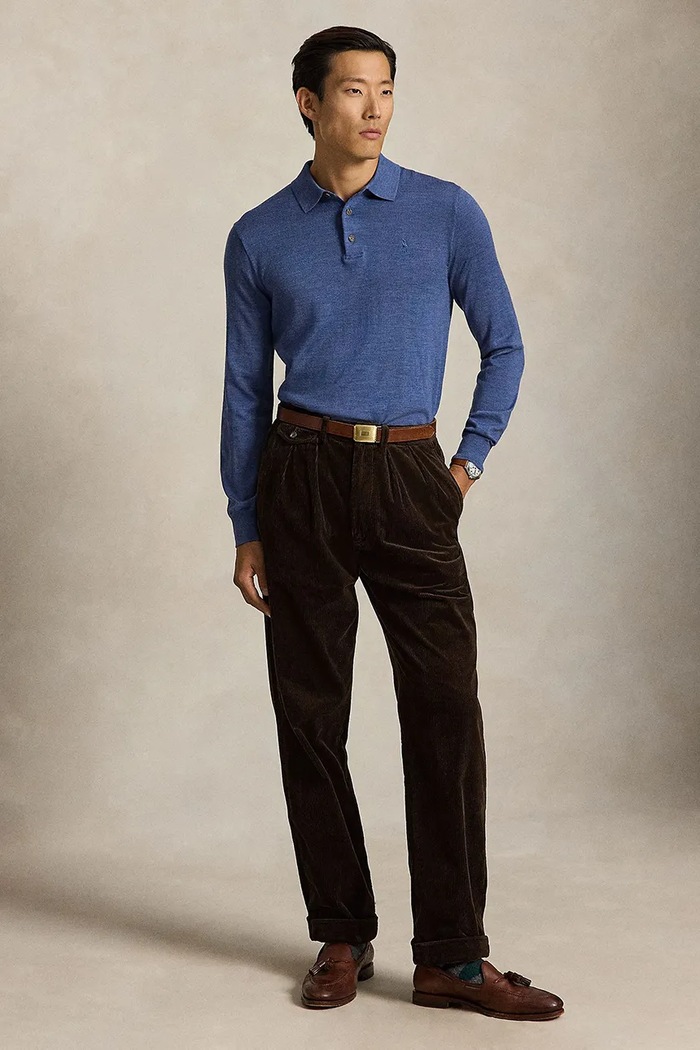 Odzież Polo Ralph Lauren Sweter męski 710941104 niebieski