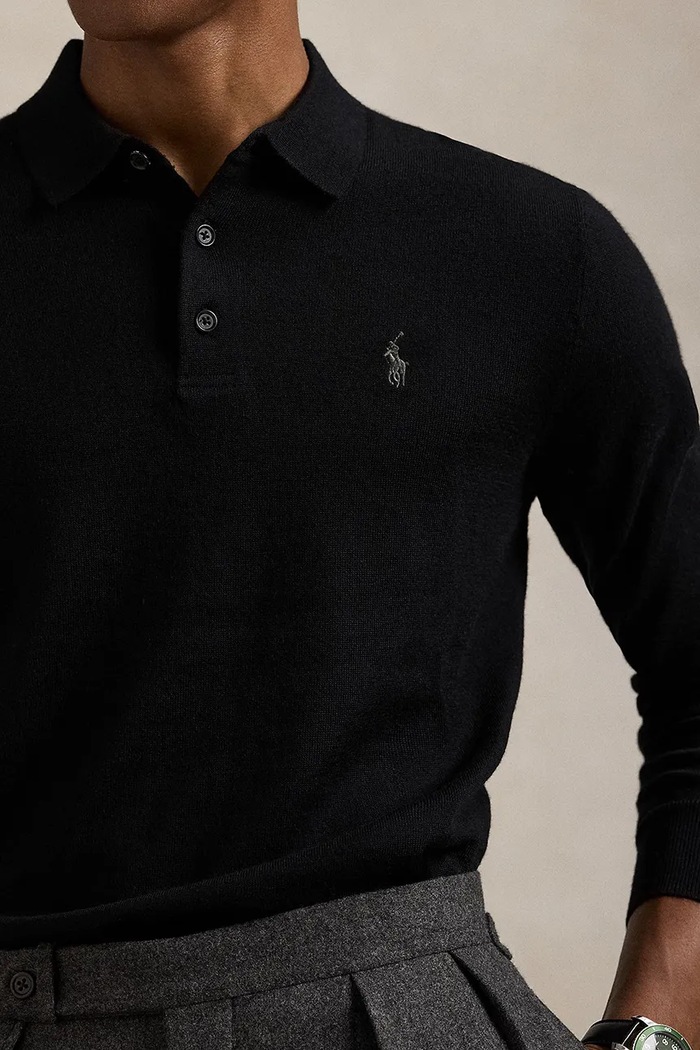 Πουλόβερ Polo Ralph Lauren μαύρο 710941104