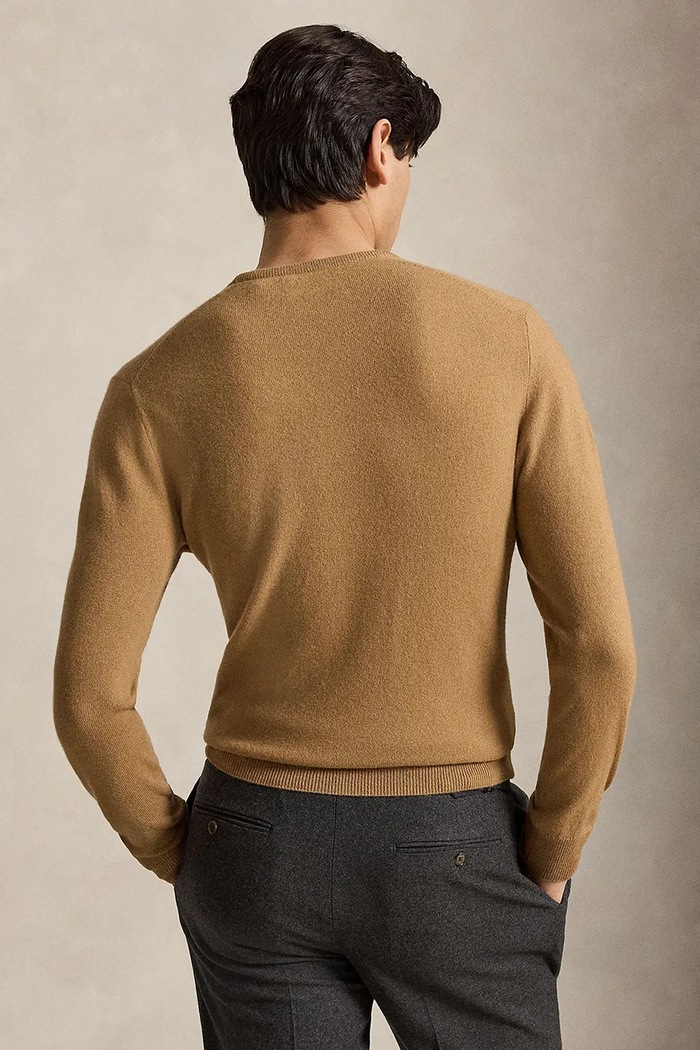Polo Ralph Lauren Sweter męski wełniany 710974148 brązowy AW25