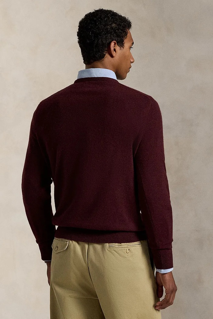 Polo Ralph Lauren pulover de lână 710974148 burgundia AW25