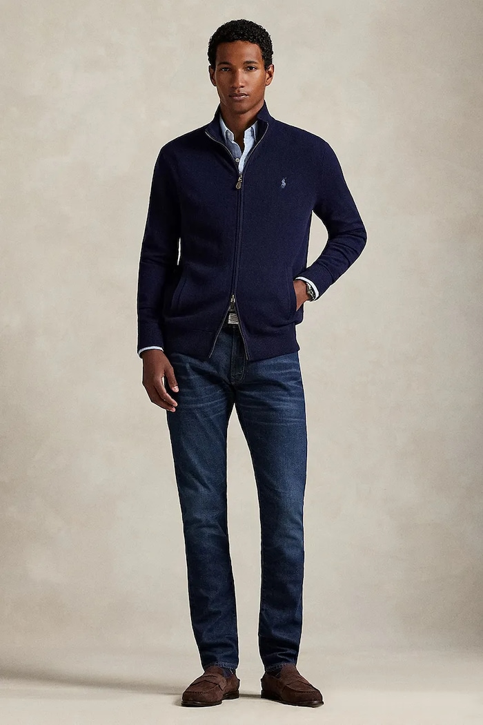Odzież Polo Ralph Lauren kardigan wełniany 710974149 granatowy