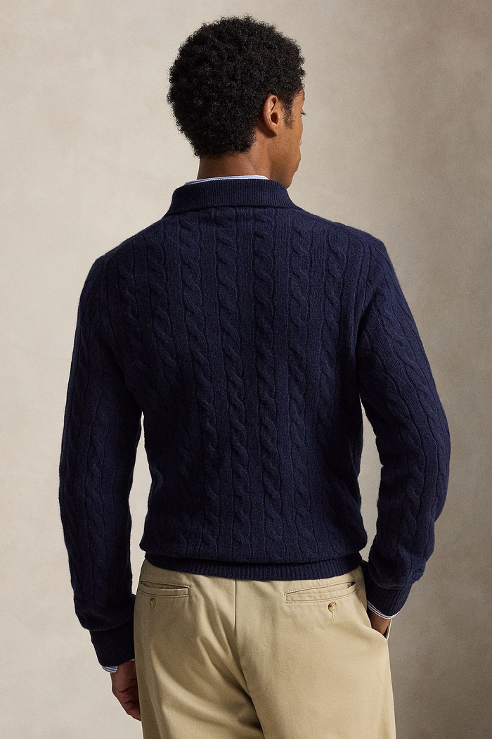Polo Ralph Lauren Sweter męski wełniany 710974165 granatowy AW25