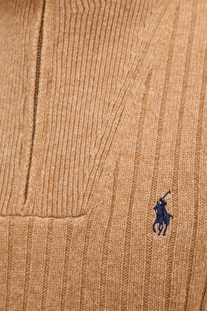 Μάλλινη μπλουζα Polo Ralph Lauren 710974167 καφέ