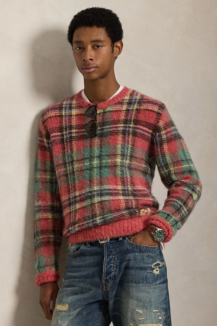 Polo Ralph Lauren sweter z dodatkiem wełny okrągły czerwony 710978083