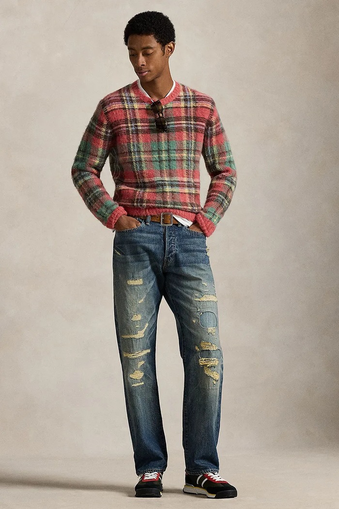 Odzież Polo Ralph Lauren sweter z dodatkiem wełny 710978083 czerwony