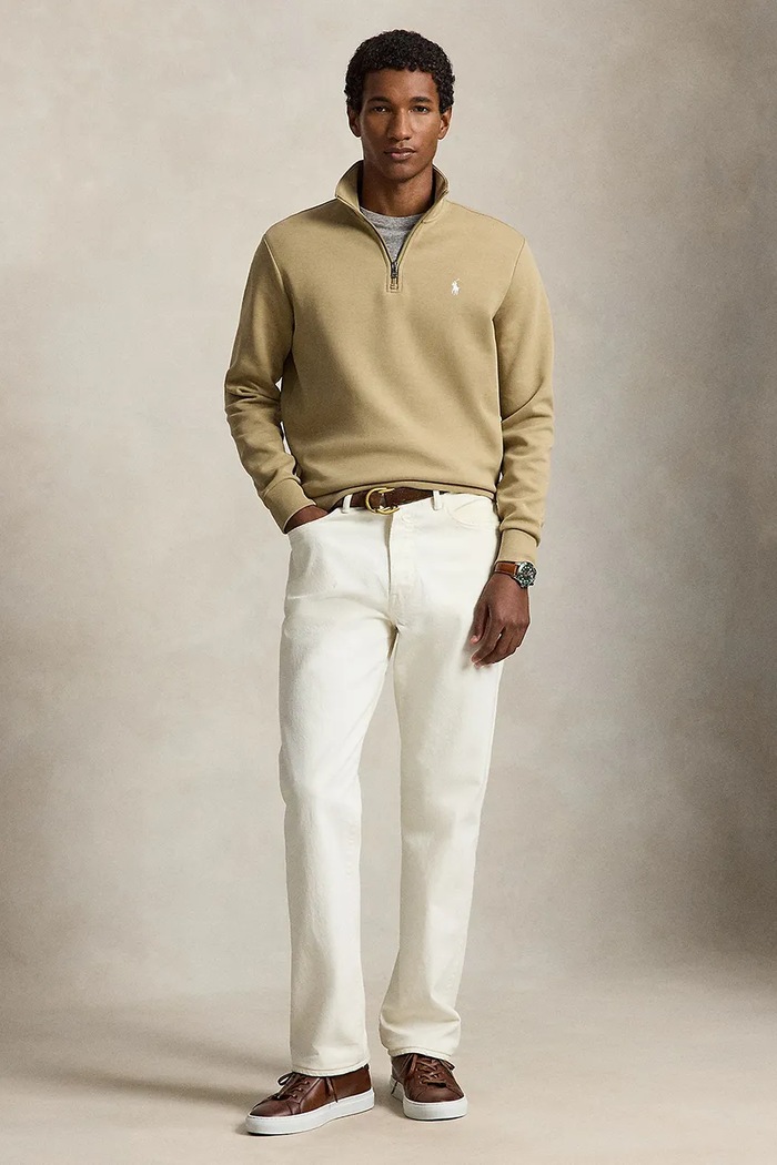 Odzież Polo Ralph Lauren sweter męski z bawełną 710P06234 beżowy
