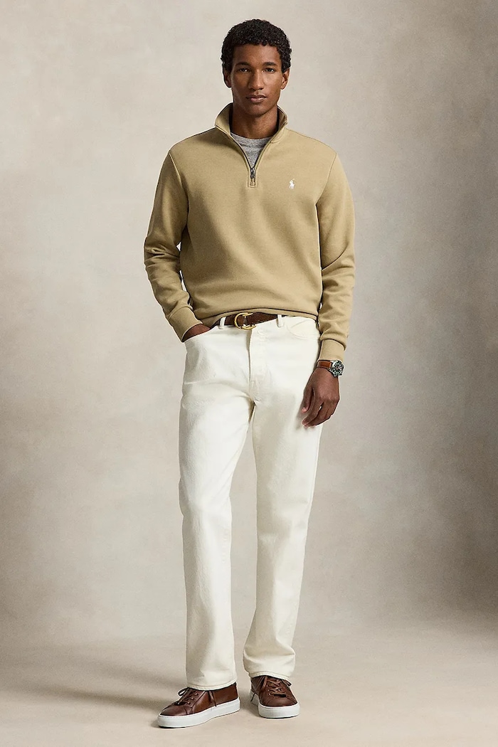 Odzież Polo Ralph Lauren sweter męski z bawełną 710P06234 beżowy