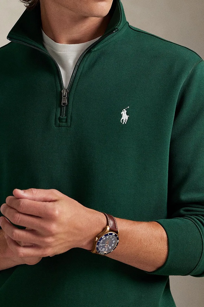 Polo Ralph Lauren sweter męski z bawełną zielony 710P06234