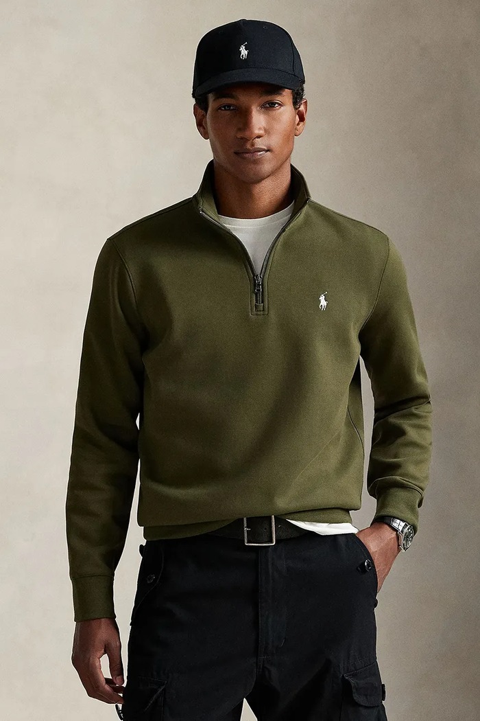 Polo Ralph Lauren свитер для мужчин с хлопком средней плотности чёрный 710P06234