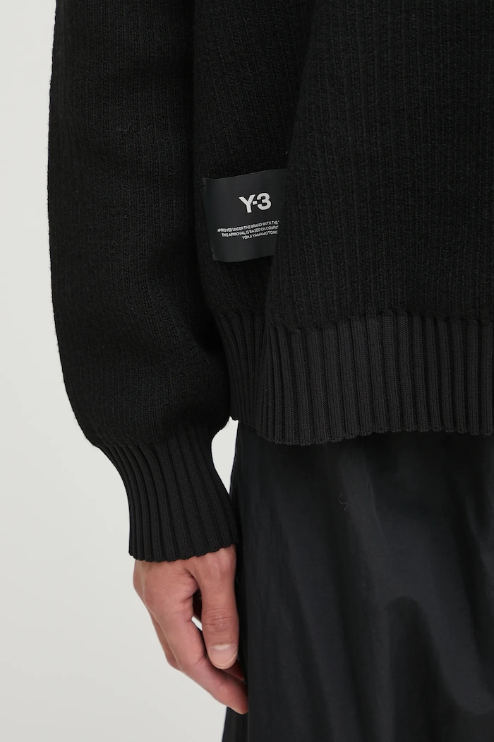 Y-3 wool blend jumper Padded Knit Crew KD2555 black