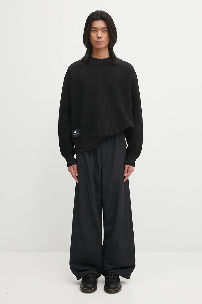 Y-3 wool blend jumper Padded Knit Crew KD2555