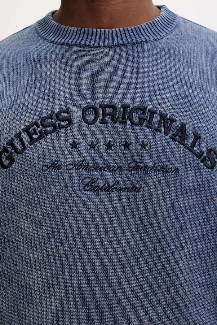 Bavlnený sveter Guess Originals M5BR01.Z3P41 tmavomodrá