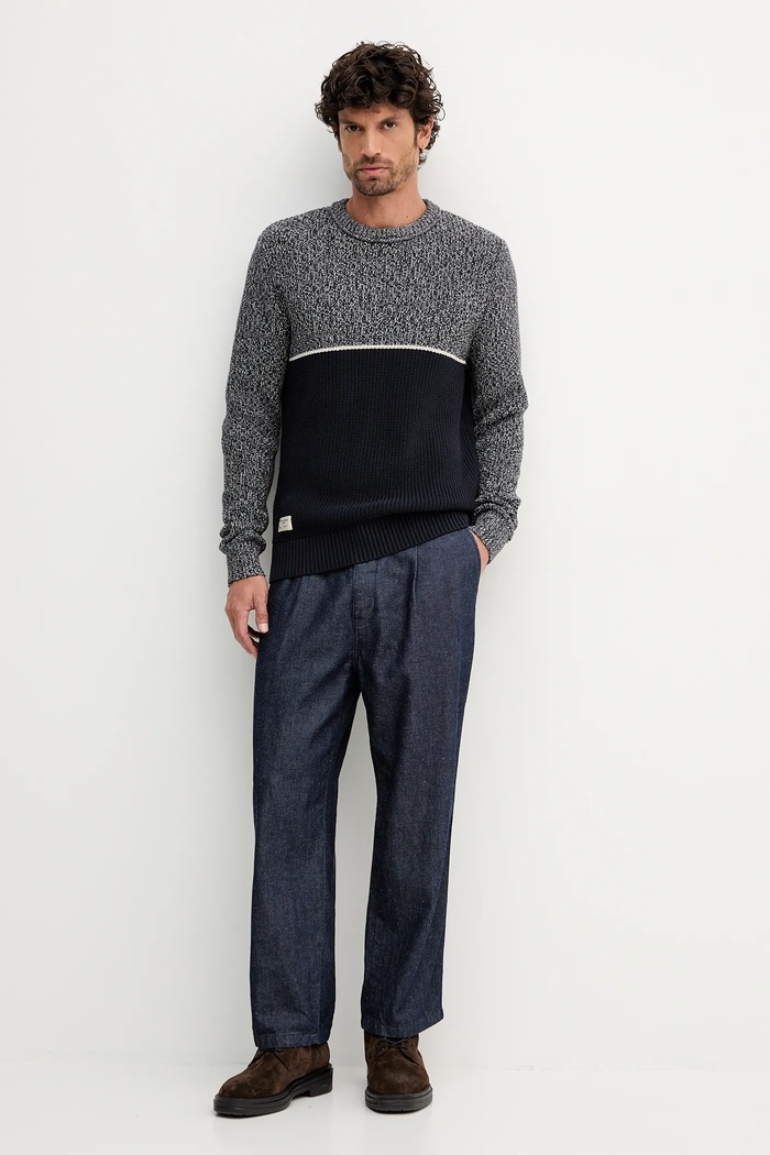 Pepe Jeans sweter bawełniany PM7000019 granatowy AW25