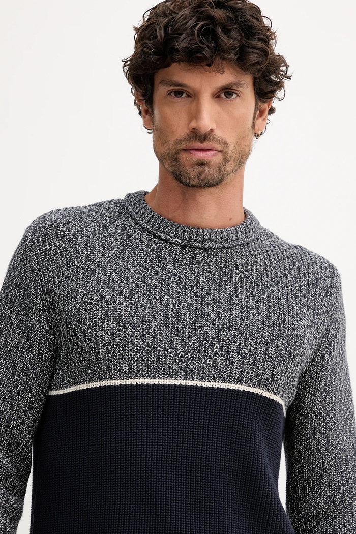 Pepe Jeans sweter bawełniany granatowy PM7000019