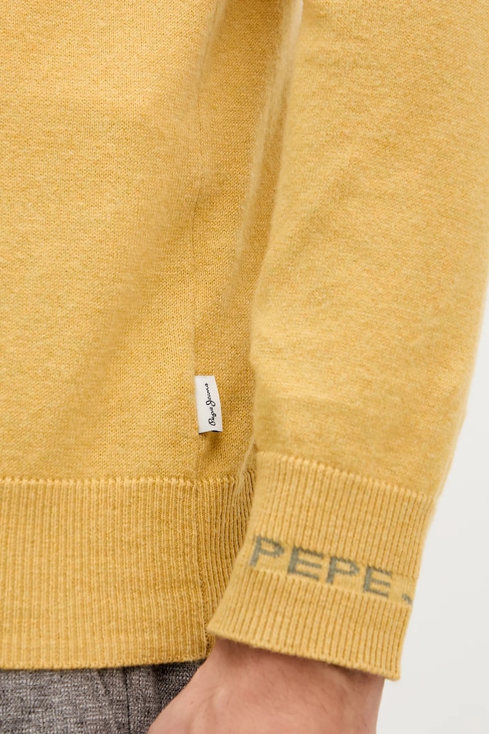 Sweter z domieszką wełny Pepe Jeans żółty PM7000013