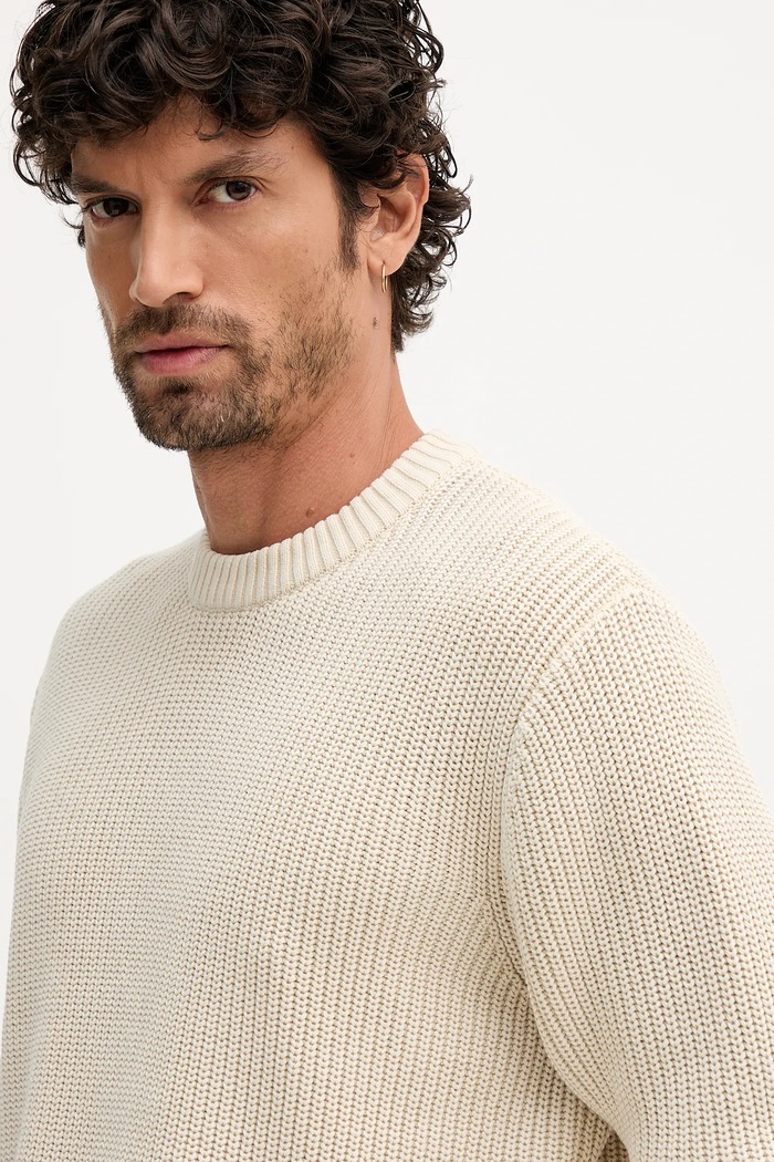 Pepe Jeans sweter bawełniany beżowy PM7000022