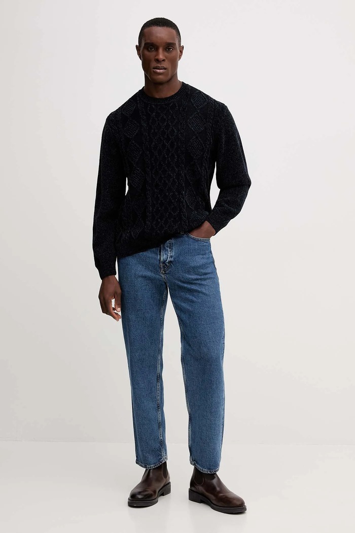 Пуловер с вълна Armani Exchange XM001331.AF13776 тъмносин AW25