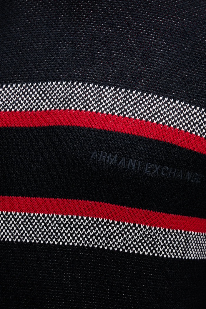 Svetr s příměsí vlny Armani Exchange XM001341.AF13776 námořnická modř