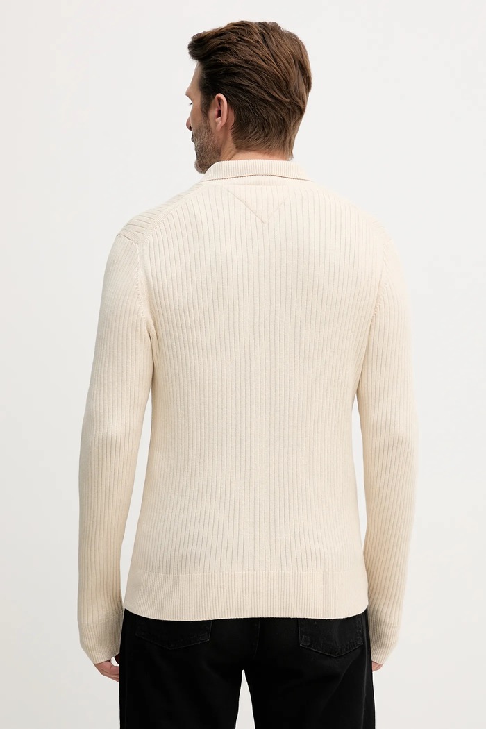 Odzież Tommy Hilfiger sweter z domieszką kaszmiru MW0MW40447 beżowy