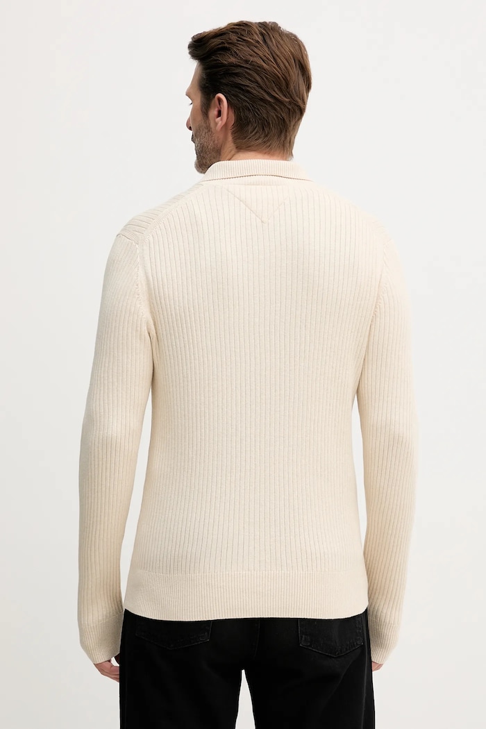 Odzież Tommy Hilfiger sweter z domieszką kaszmiru MW0MW40447 beżowy
