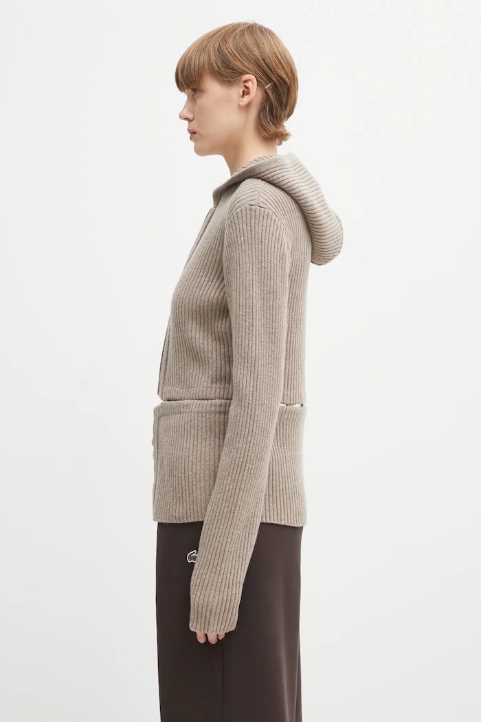 Heliot Emil woolen cardigan AW25.W.07.084.DST19 brown AW25