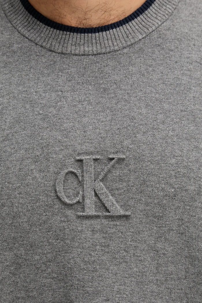 Calvin Klein Jeans sweter LV04RD300G szary