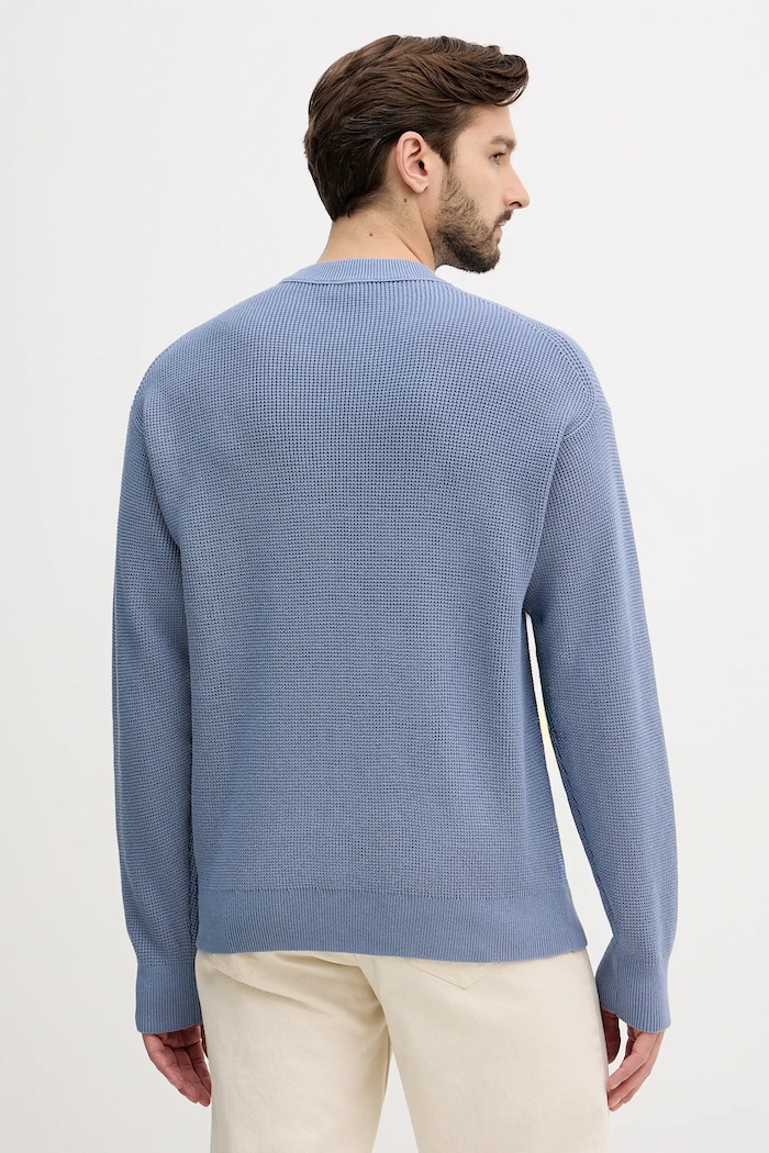 Îmbrăcăminte Calvin Klein Jeans pulover pentru bărbați din bumbac LV04RD313G albastru