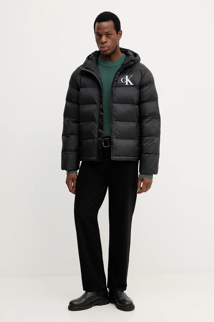 Calvin Klein Jeans pulover pentru bărbați din bumbac LV04RD313G turcoaz SS26
