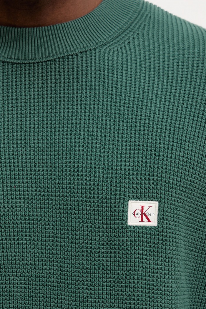 Calvin Klein Jeans pulover pentru bărbați din bumbac LV04RD313G turcoaz
