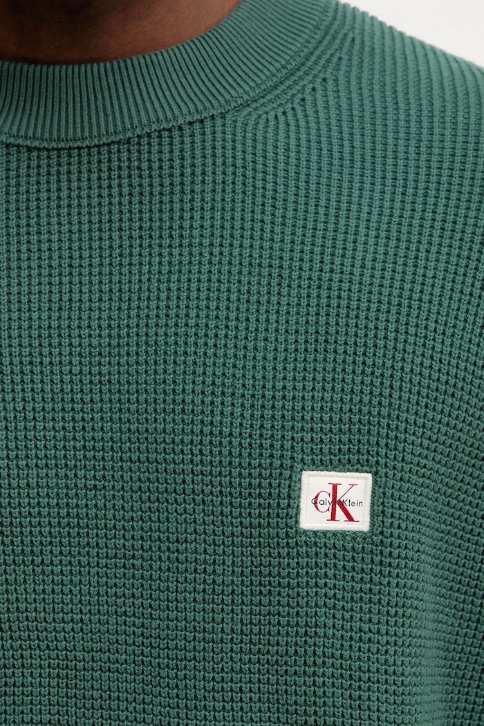 Calvin Klein Jeans pulover pentru bărbați din bumbac LV04RD313G turcoaz