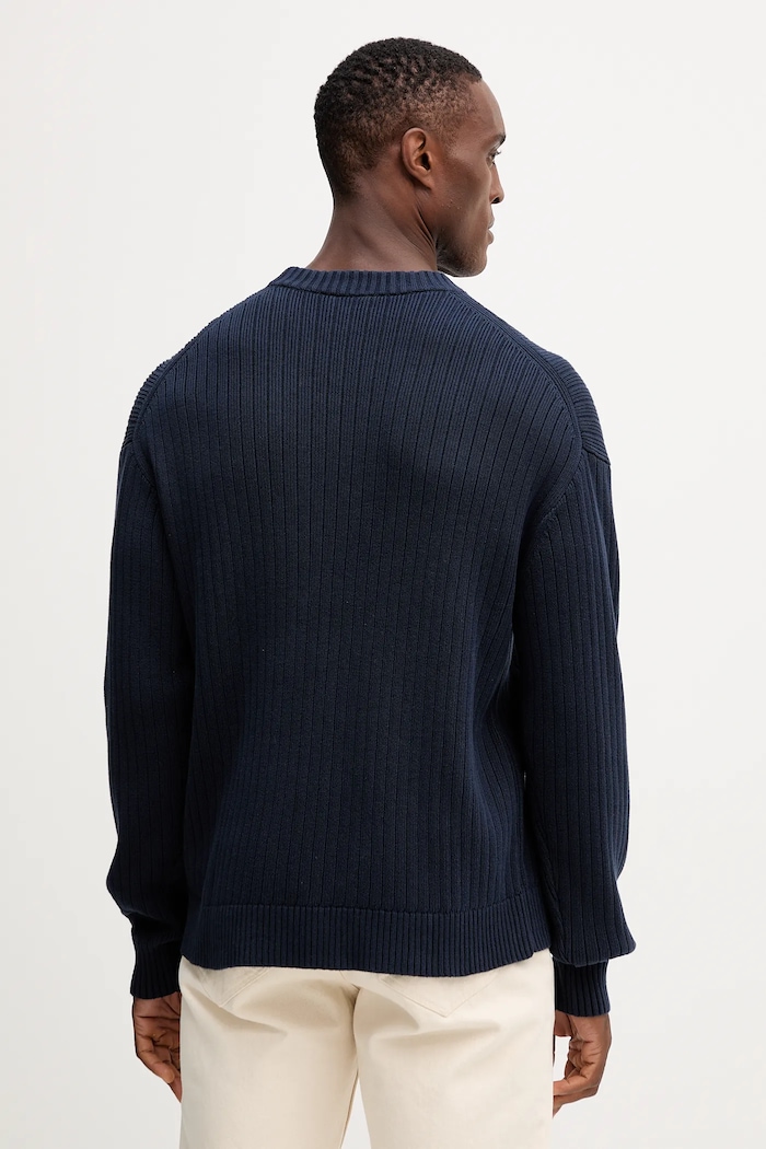 Oblečenie Bavlnený sveter Calvin Klein Jeans LV04RD314G tmavomodrá