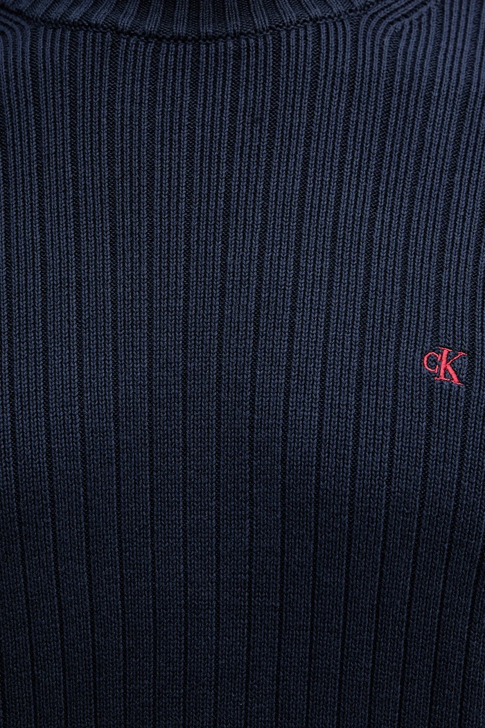 Bavlnený sveter Calvin Klein Jeans LV04RD314G tmavomodrá